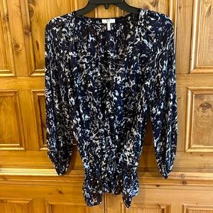 Joie Black and White Print Blouse